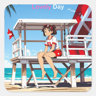 Un día encantador conmigo en Sunny Beach. Pegatina