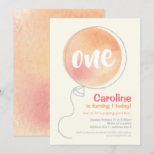 ¡Un día maravilloso! Invitación de cumpleaños de P