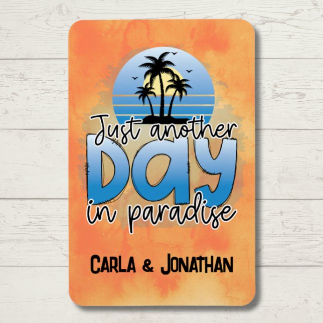 Un Día Más En El Imán De La Puerta De Cruceros Par (Just Another Day In Paradise | Cruise Door Magnet | Stateroom Door Marker)