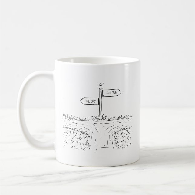 Un día o un día, una taza motivadora (Izquierda)