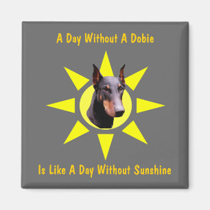 Un Día Sin Un Imán Gracioso De Perro Dobie Doberma