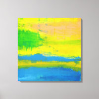 "Un DÍA SOLEADO" Arte abstracto náutico amarillo a