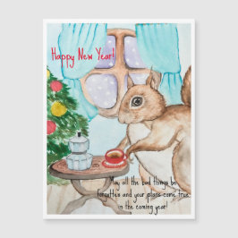 Un dibujo acogedor de una ardilla linda