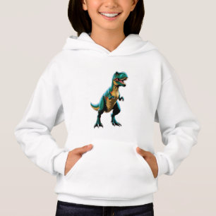 Un dinosaurio que posa como un famoso poster de ci