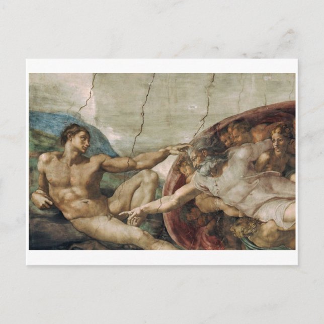 Un dios curioso. Postal (Anverso)