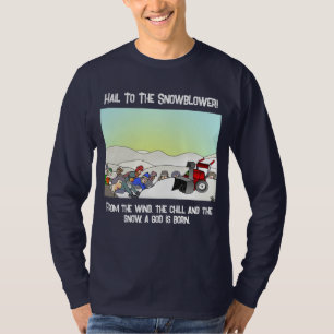 Un Dios nace con una camiseta de manga larga y azu