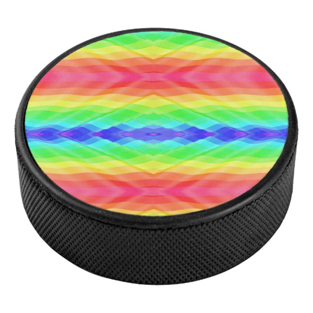 Un disco de hockey con un arcoíris simétrico y vib (3/4)