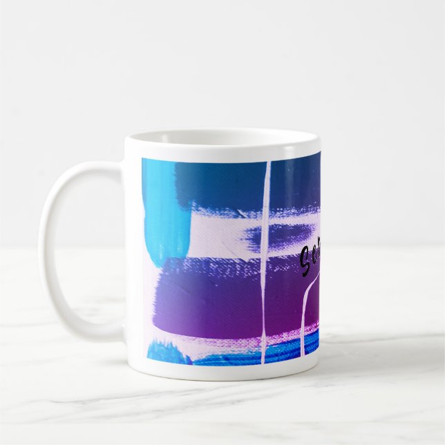 Un diseño abstracto original en una taza blanca cl (Izquierda)