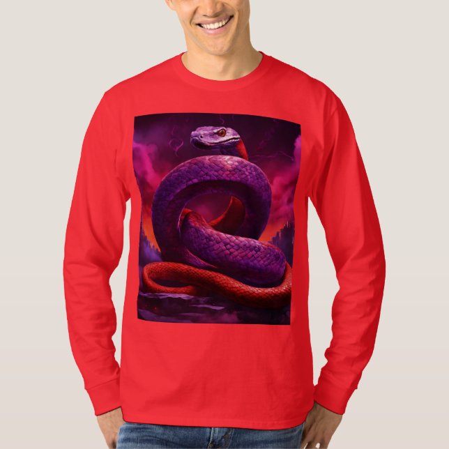 Un diseño de camiseta de serpiente se refiere a ca (Anverso)