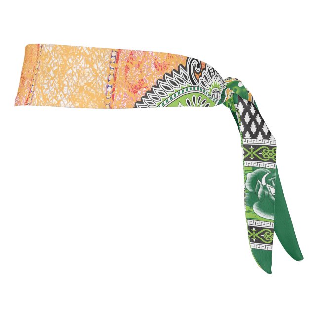 un diseño de una pared colgada de verde y amarillo (Girar 90)