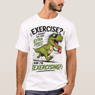 Un diseño divertido de camiseta de dinosaurio
