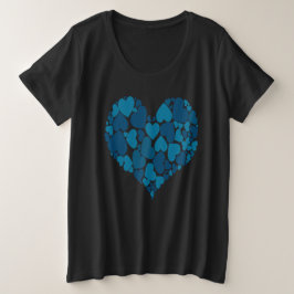 Un diseño romántico de corazón de corazones azul p