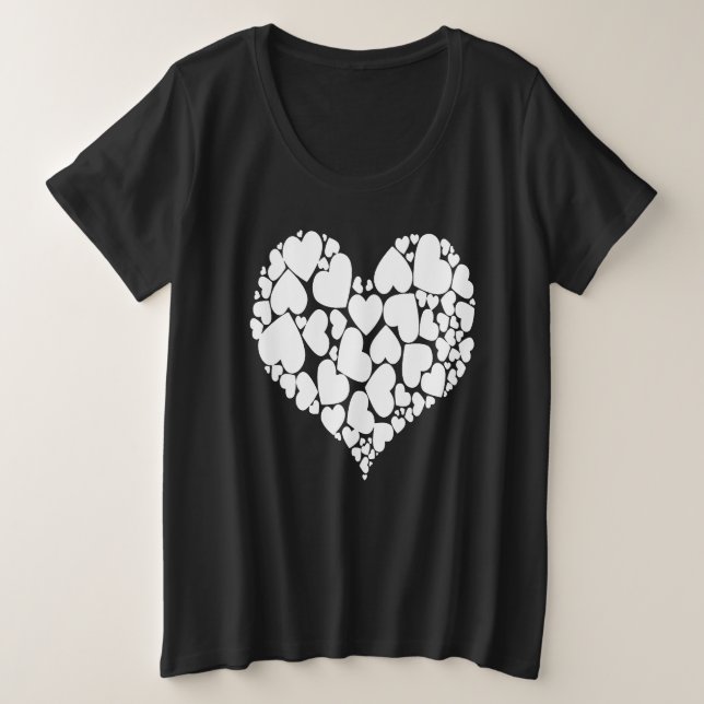 Un diseño romántico de corazón de tonos monocromát (Anverso del diseño)