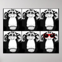 Un divertido cartel de mono genial impresión
