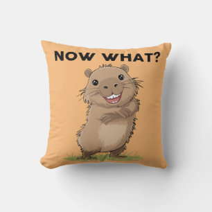 Un divertido Cojín decorativo de Capibara