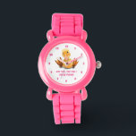 Un divertido reloj con sonrisa de pato feliz - tex<br><div class="desc">Relojes divertidos con el Personalizado amarillo Duck lúdico Wink Happy Smile Dibujo y texto - Personalizable - o Elegir / Añadir su texto único / fuente / colores - Hacer su regalo especial de Watch - Redimensionar y mover o eliminar y agregar elementos / imágenes con la herramienta Personalización !...</div>