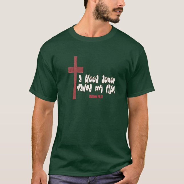 Un donante de sangre ahorró la camiseta verde de (Anverso)