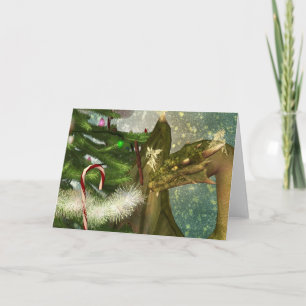 Un dragón y navidad de las hadas