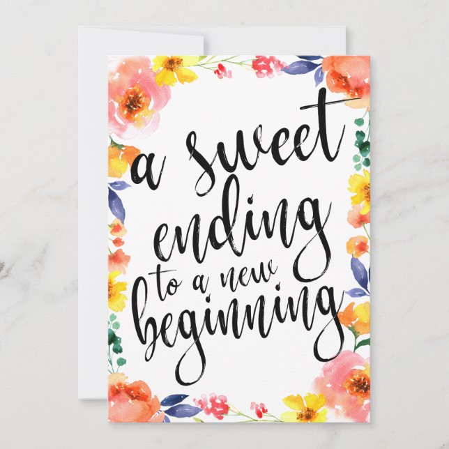 Un dulce final cartel boho floral asequible (Anverso)