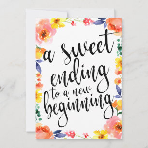 Un dulce final cartel boho floral asequible