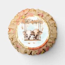 Un elefante de bebé lindo género Neutral Twin Baby