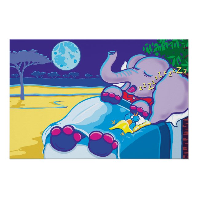 Un elefante roncando dulces y Poster de sonido (Anverso)