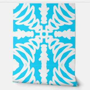 Un elegante papel pintado teal "Ratti_Creative_Art