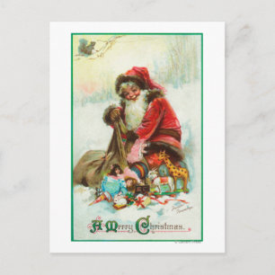 Un embalaje de Santa de las Felices Navidad juega