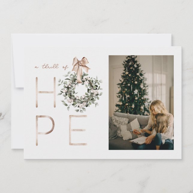 Un emoto de esperanza Navidades tarjeta fotográfic (Anverso)