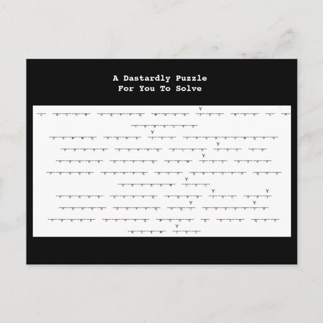 Un enigma cobarde de una postal de Rick Roll (Anverso)