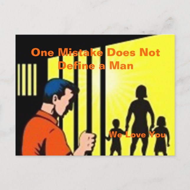 Un error no define a un hombre - postal (Anverso)