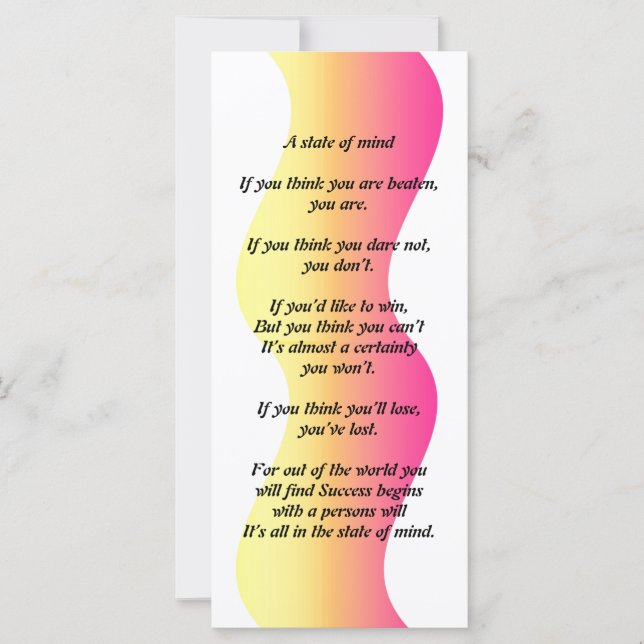 Un estado mental de tarjetas para rack (Anverso)