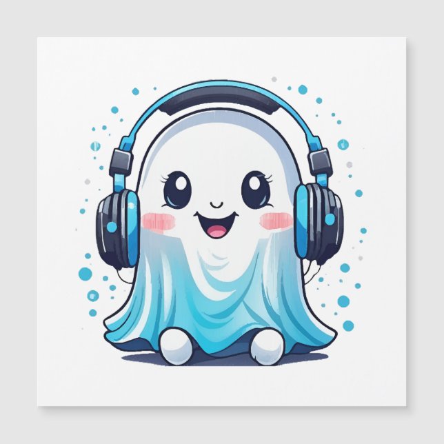 Un fantasma con auriculares puestos (Anverso)