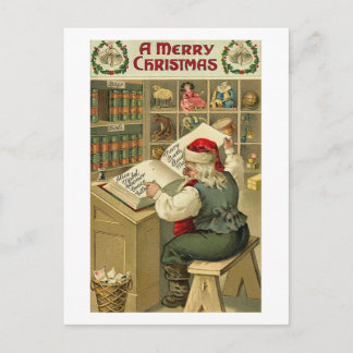Un Feliz Papá Noel en la Tarjeta de Taller