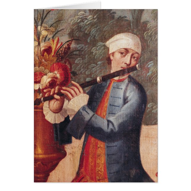 Un flautista, detalle de una pantalla (Frente)