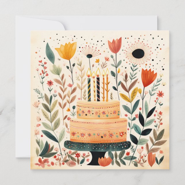 Un florecimiento de la alegría: deseos floreciente (Anverso)