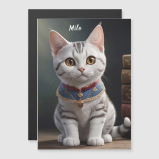 Un gatito corto estadounidense de Shorthair con oj