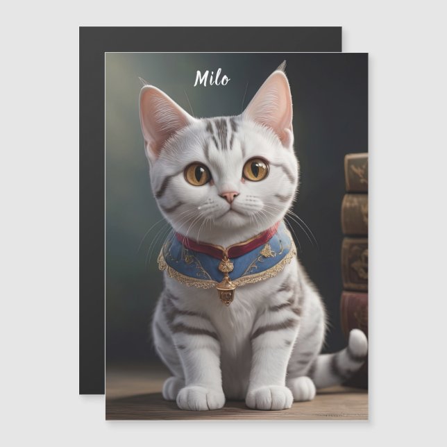 Un gatito corto estadounidense de Shorthair con oj (Anverso/Reverso)