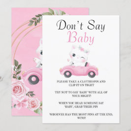 Un gato bonito, un coche rosa, no digas tarjetas p