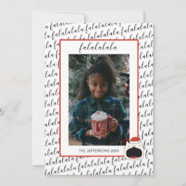 Un gato de canto lindo Fa La La La Navidad Foto