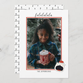 Un gato de canto lindo Fa La La La Navidad Foto