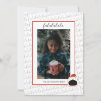 Un gato de canto lindo Fa La La La Navidad Foto