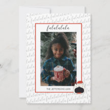 Un gato de canto lindo Fa La La La Navidad Foto