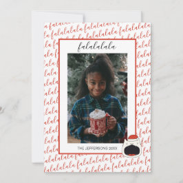 Un gato de canto lindo Fa La La La Navidad Foto