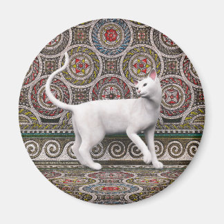 Un gato en el imán del mosaico