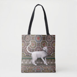 Un gato en la bolsa de mosaico