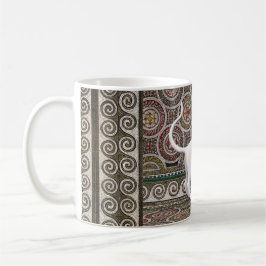 Un gato en la taza de café mosaico