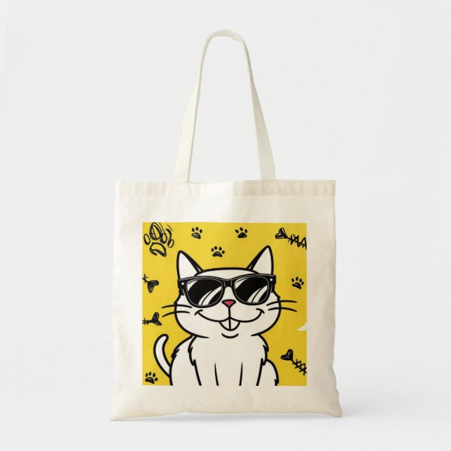 Un gato gracioso chiste gafas de sol compras bolsa (Frente)
