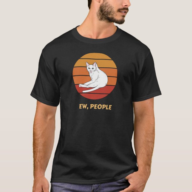 Un gato gracioso de la camiseta de la gente introd (Anverso)