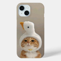 Un gato lindo en un Funda de iPhone Gorra pato 15